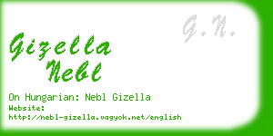 gizella nebl business card